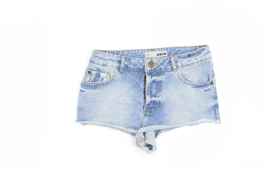 Topshop Womens Blue   Cut-Off Shorts Size 28 in