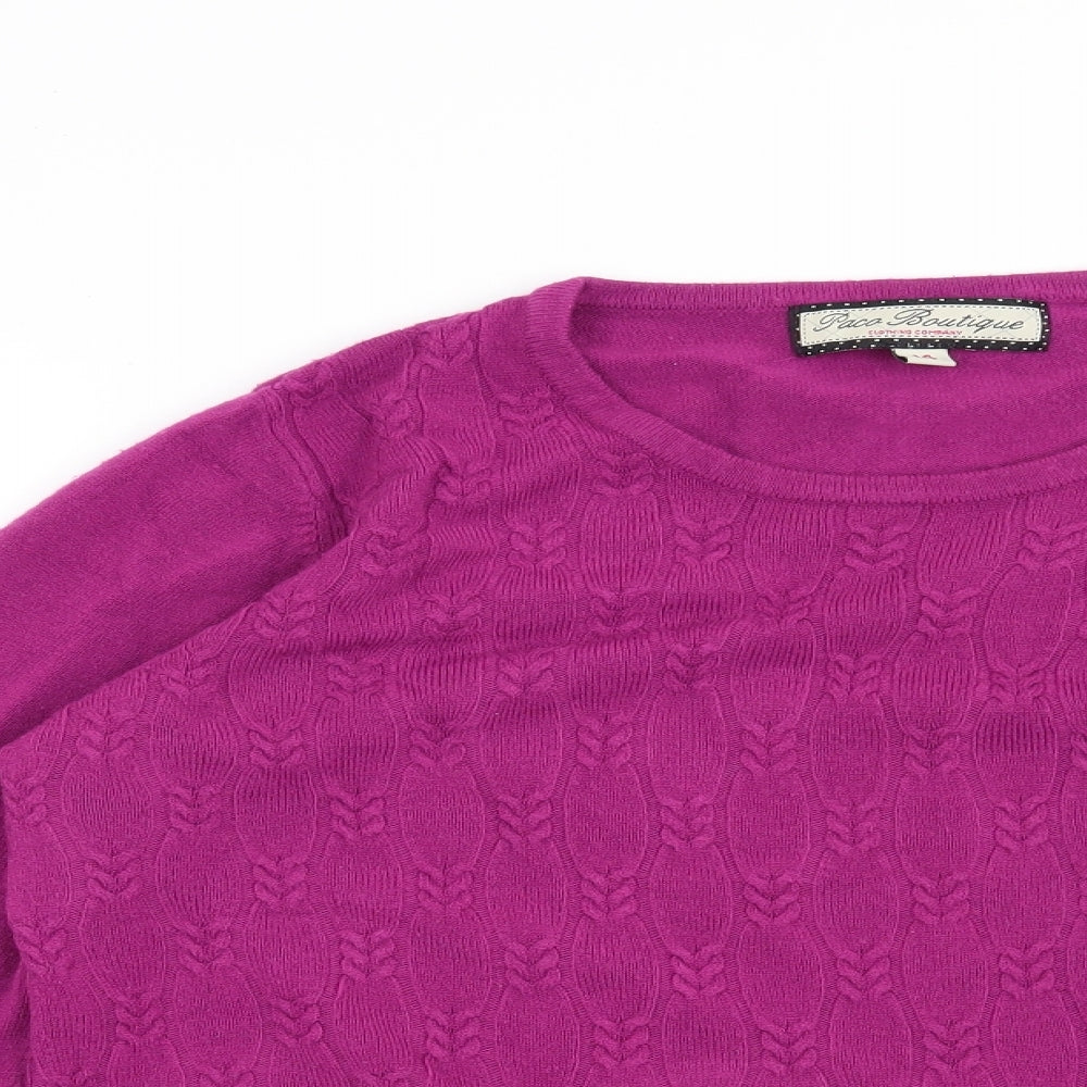 Paco Boutique  Womens Pink   Pullover Jumper Size 14
