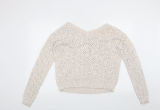 Lady blush Womens Beige   Pullover Jumper Size M