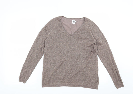 St Tropez Womens Brown   Pullover Jumper Size M