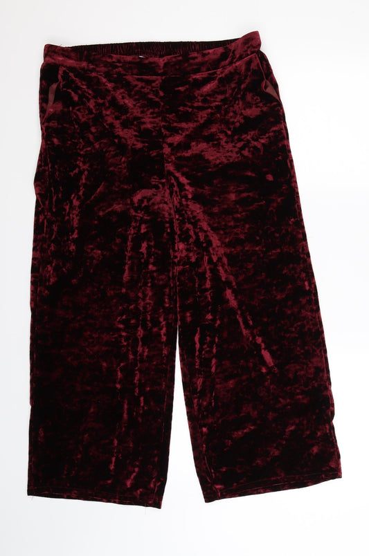 New Look Womens Brown   Cropped Trousers Size 14 L23 in