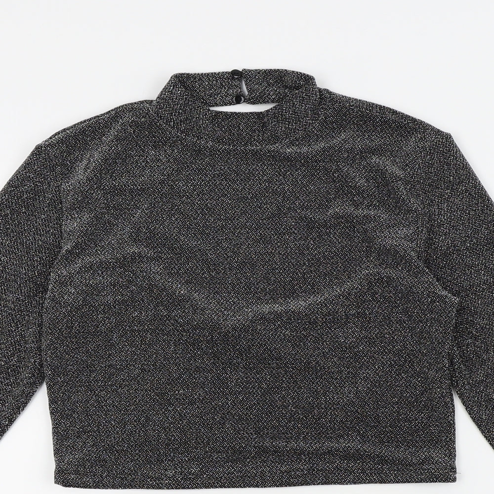 H&M Womens Silver   Basic Blouse Size M
