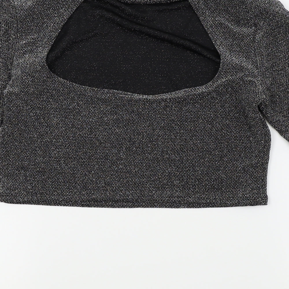 H&M Womens Silver   Basic Blouse Size M