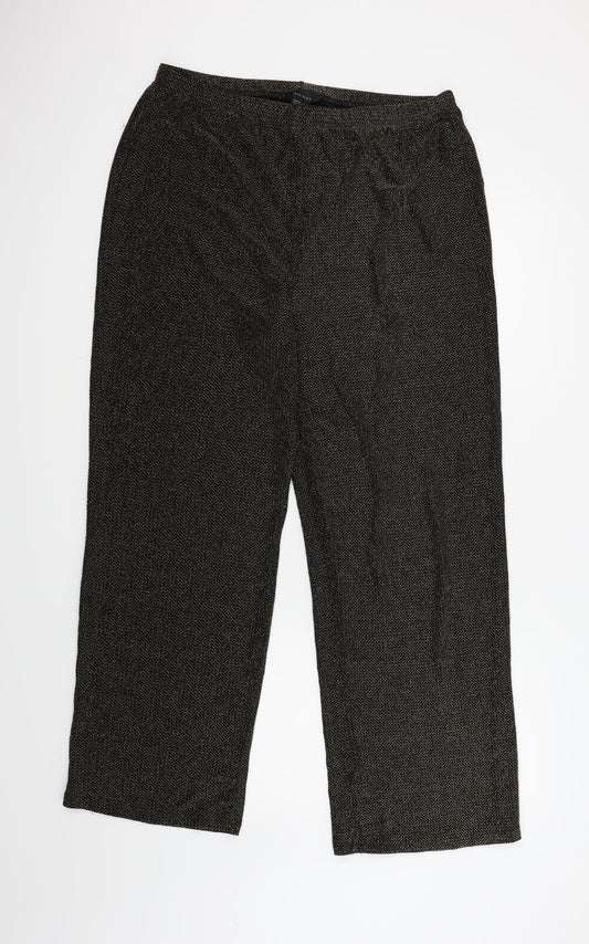 Roland Klein Womens Gold   Trousers  Size 16 L29 in