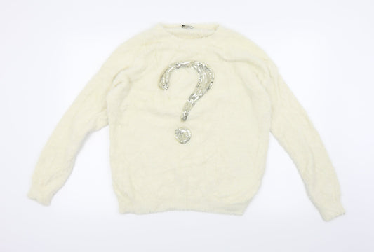 PARIS ET MOI Womens White   Pullover Jumper Size S