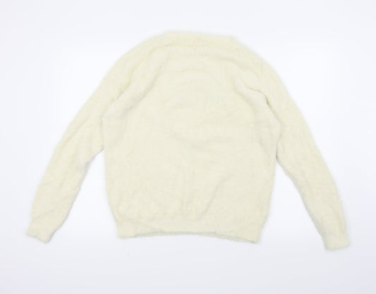 PARIS ET MOI Womens White   Pullover Jumper Size S