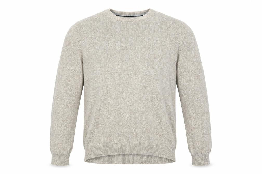 Front view of Lincoln men’s ivory knit jumper, size L