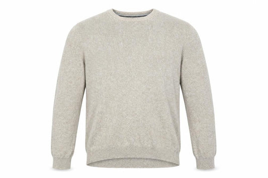 Lincoln Mens Ivory  Knit Pullover Jumper Size L