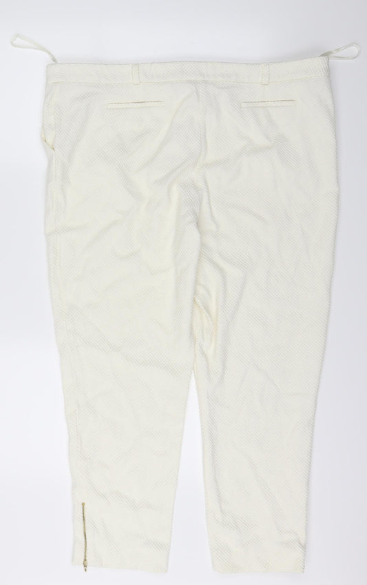 GOK Womens White   Chino Trousers Size 20 L24 in