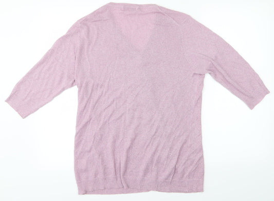 Michele Hope Womens Pink   Basic Blouse Size 14