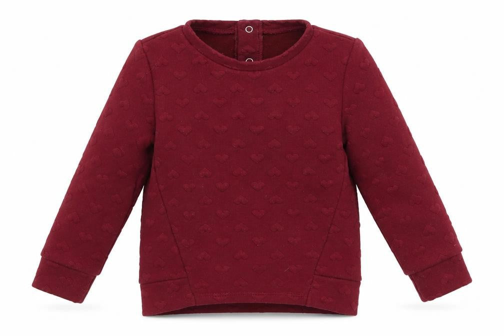 Nutmeg Girls Purple   Pullover Sweatshirt Size 2-3 Years  - Love heart print