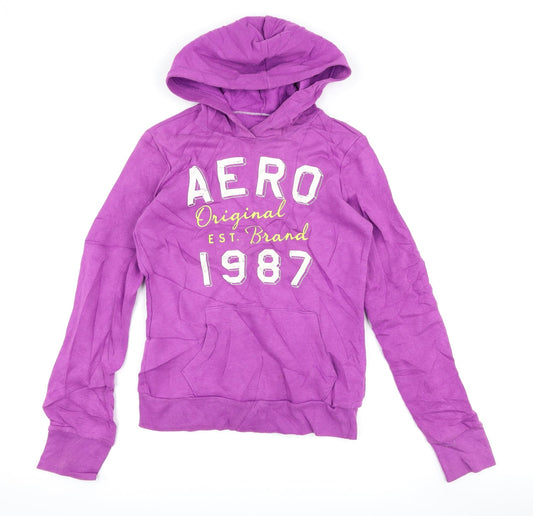 Aeropostale Womens Purple   Pullover Hoodie Size S