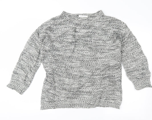 lowrys farm Womens White Herringbone  Pullover Jumper Size M