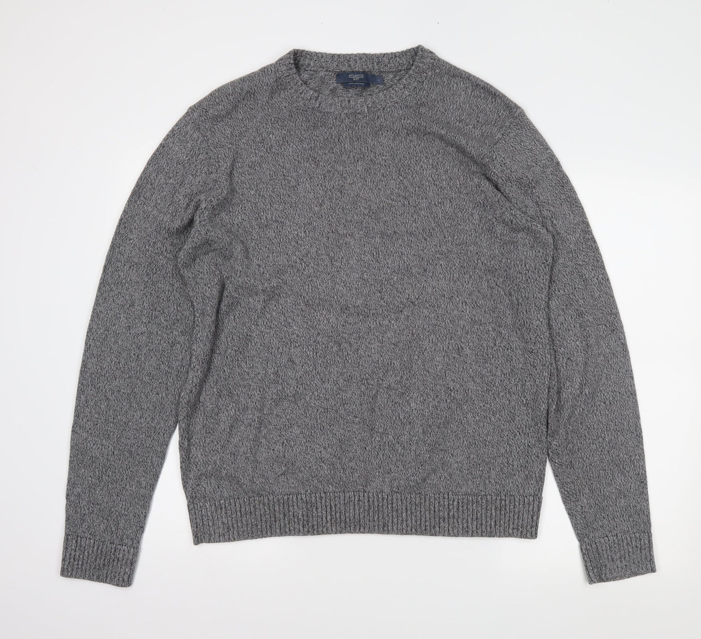 Atlantic Mens Grey   Pullover Jumper Size L