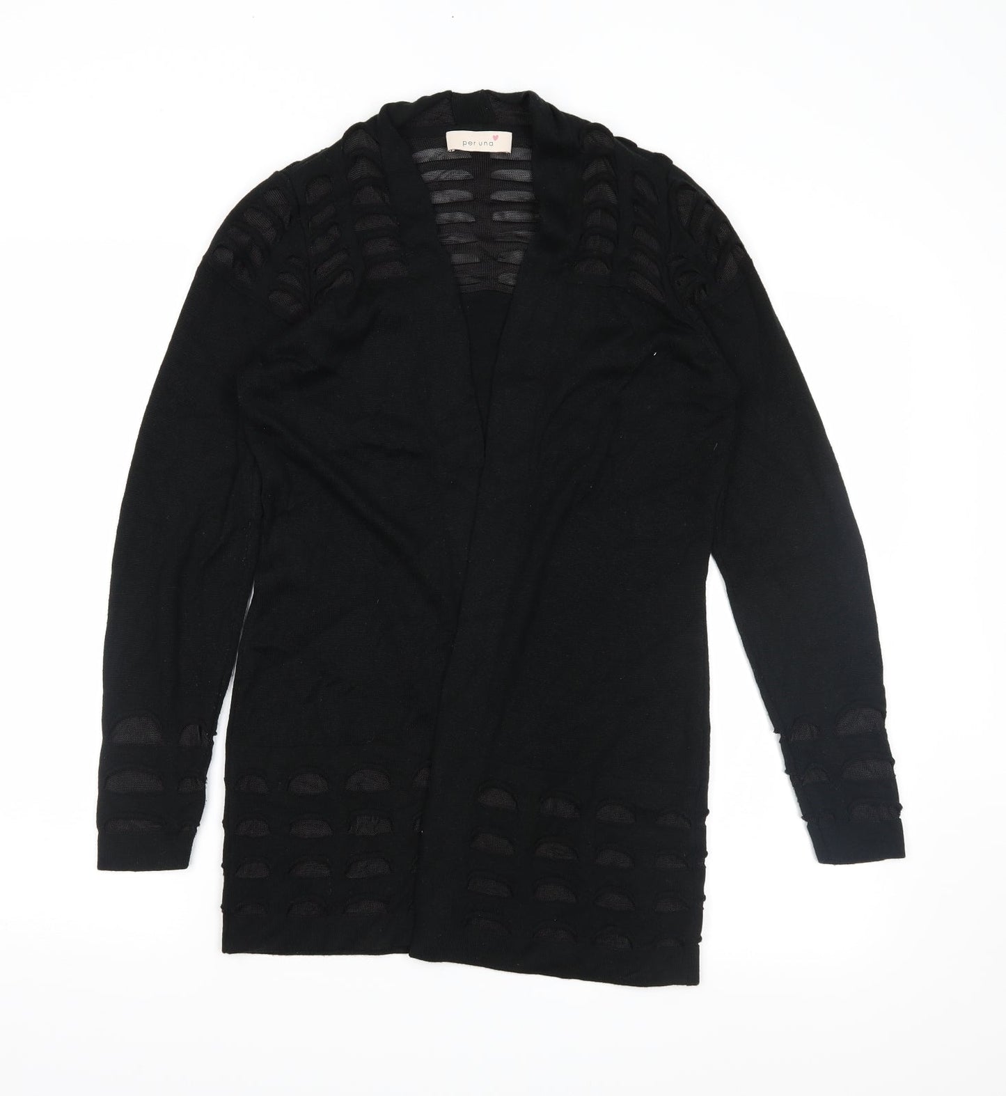 M&S Womens Black   Wrap Jumper Size 8