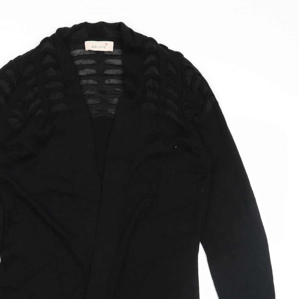 M&S Womens Black   Wrap Jumper Size 8
