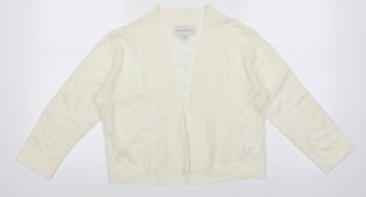 Ronni Nicole Womens White   Cardigan Jumper Size M