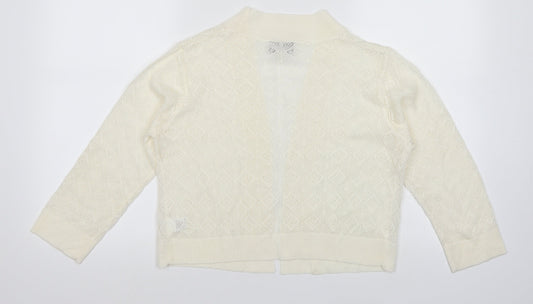 Ronni Nicole Womens White   Cardigan Jumper Size M