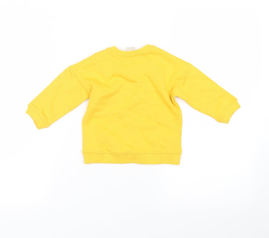 Back view of H&M Yellow jumper -, size 4-6, months