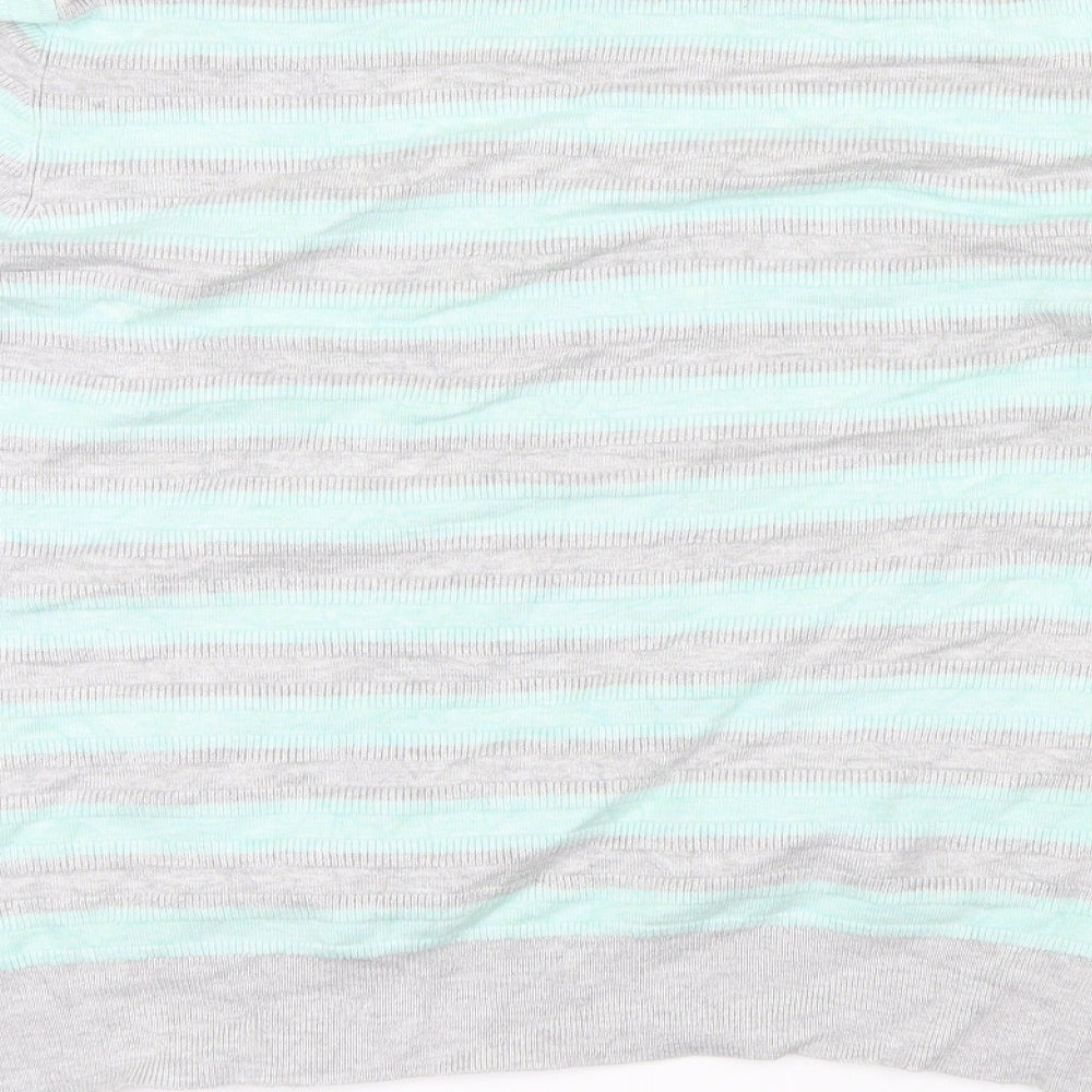 CC Womens Blue Striped  Pullover Jumper Size XL