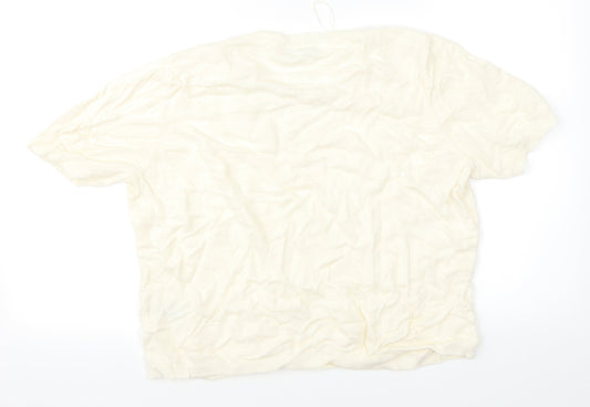 Classic Womens White   Basic T-Shirt Size 16