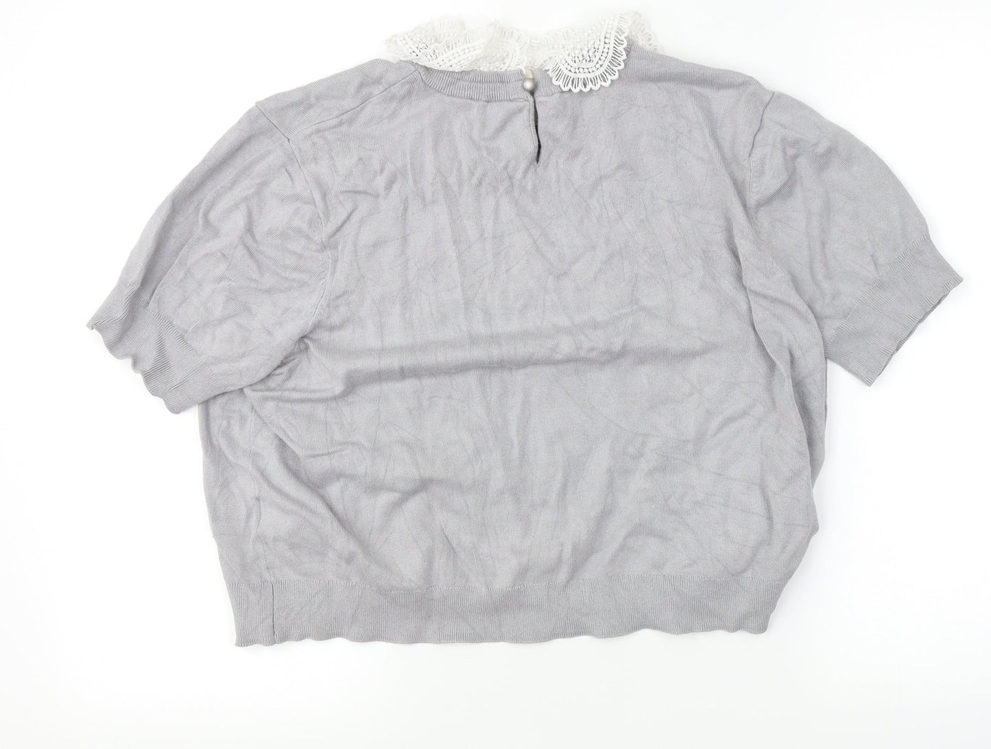 Divided Womens Grey   Cropped T-Shirt Size XL