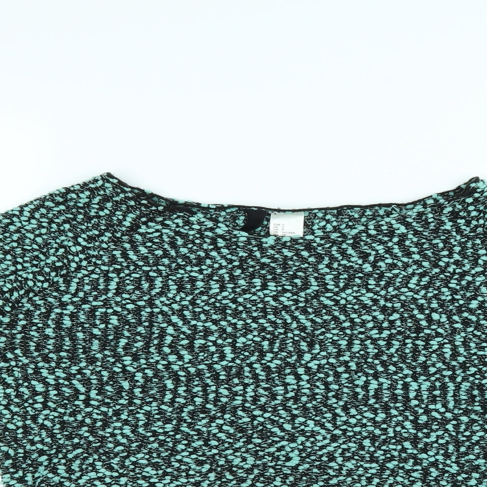 H&M Womens Green   Cropped Blouse Size S