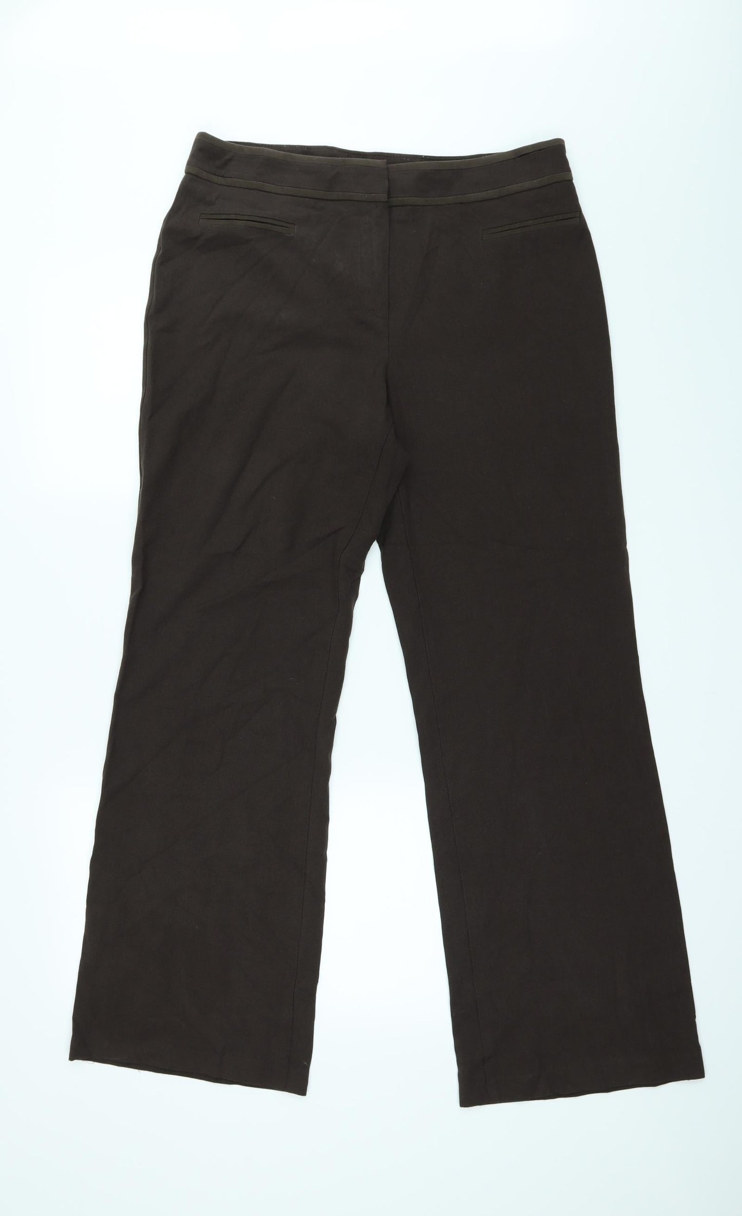 Marks and Spencer Womens Brown   Trousers  Size 14 L28 in