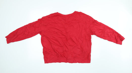 Mo Woman Womens Red   Pullover Jumper Size L
