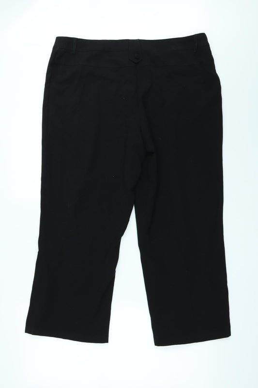 Papaya Womens Black   Trousers  Size 16 L29 in