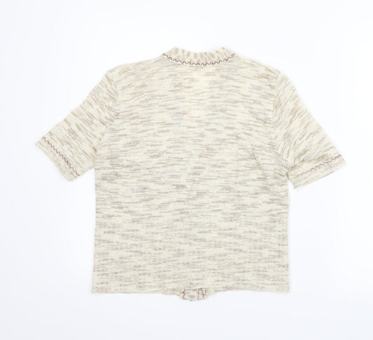 Preworn Womens Beige   Cardigan Jumper Size S
