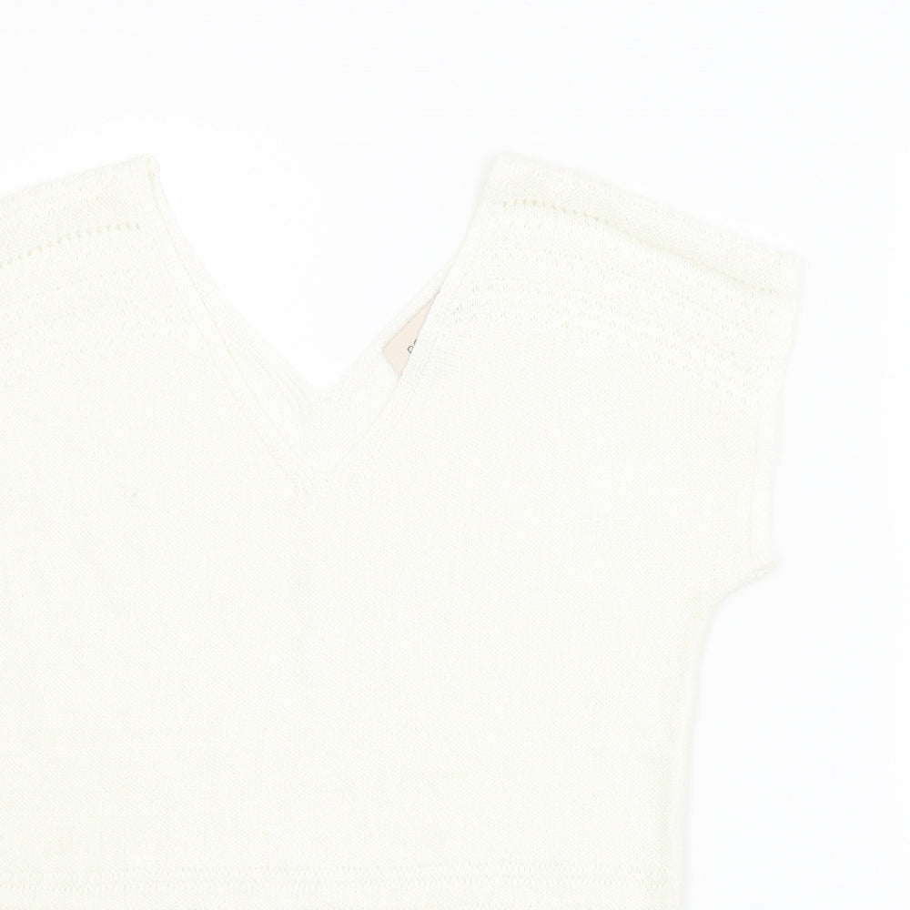 Per Una Womens White   Vest Jumper Size 10