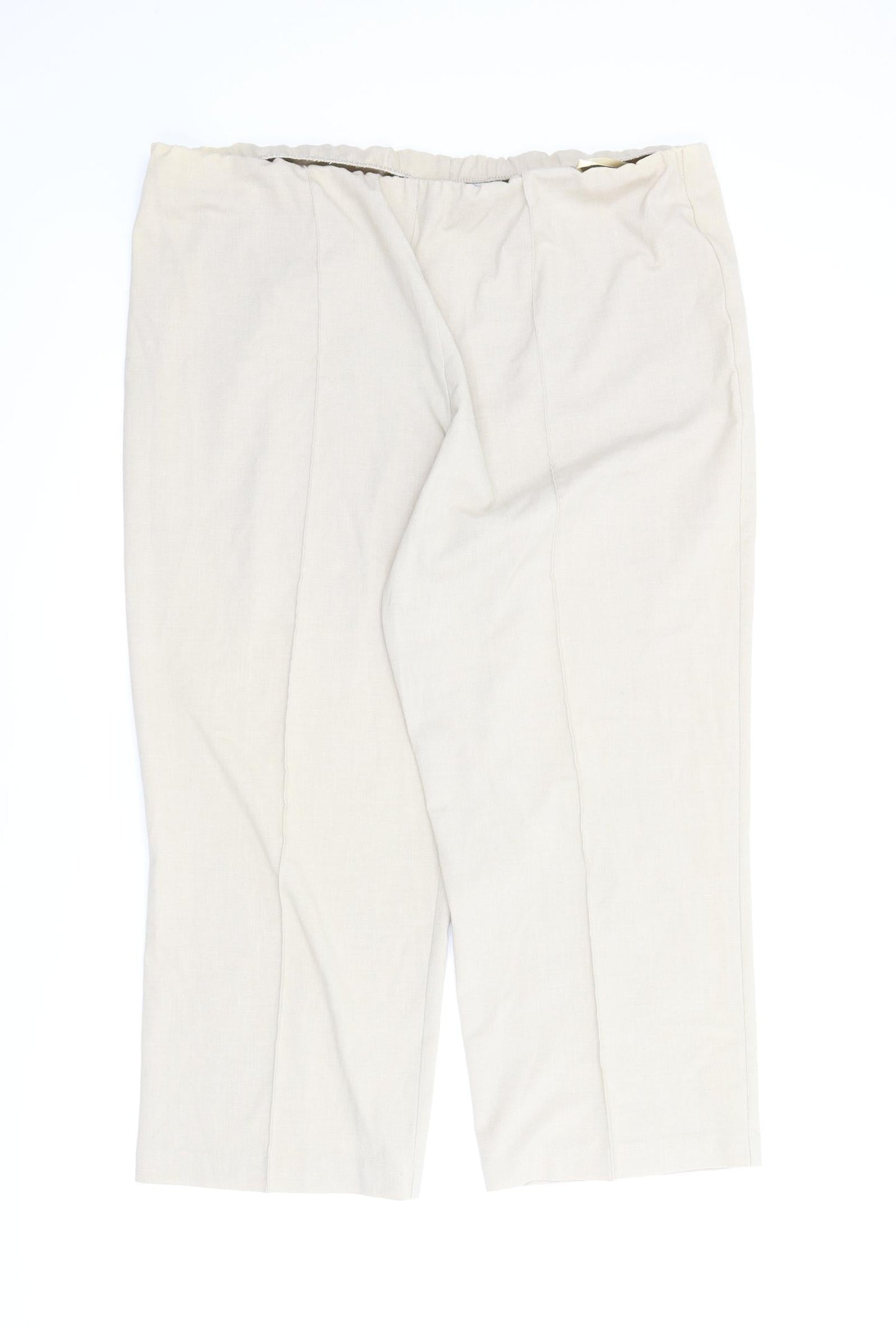 Classics Womens Beige   Pedal Pusher Trousers Size 20 L23.5 in