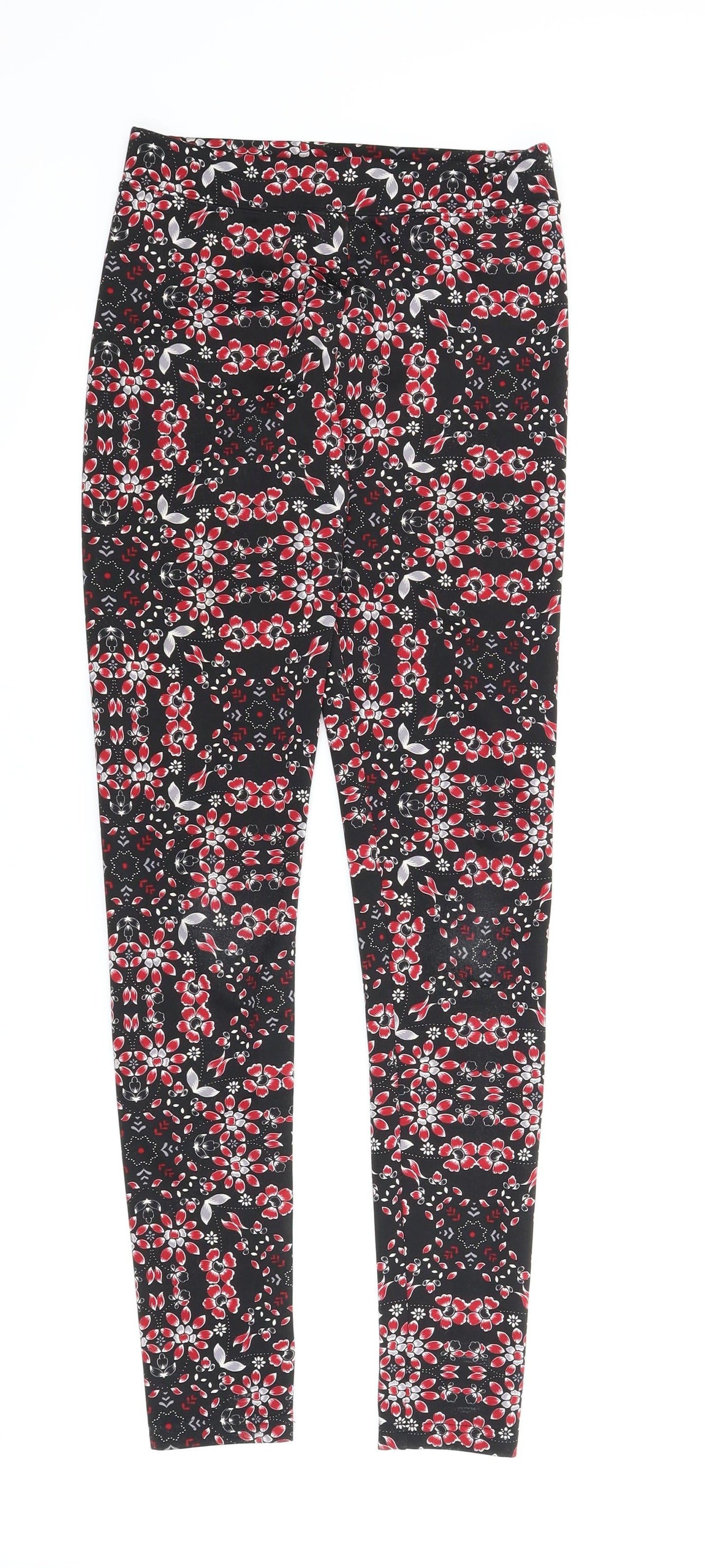 Bethany Mota Womens Black Floral  Carrot Leggings Size XS L28 in