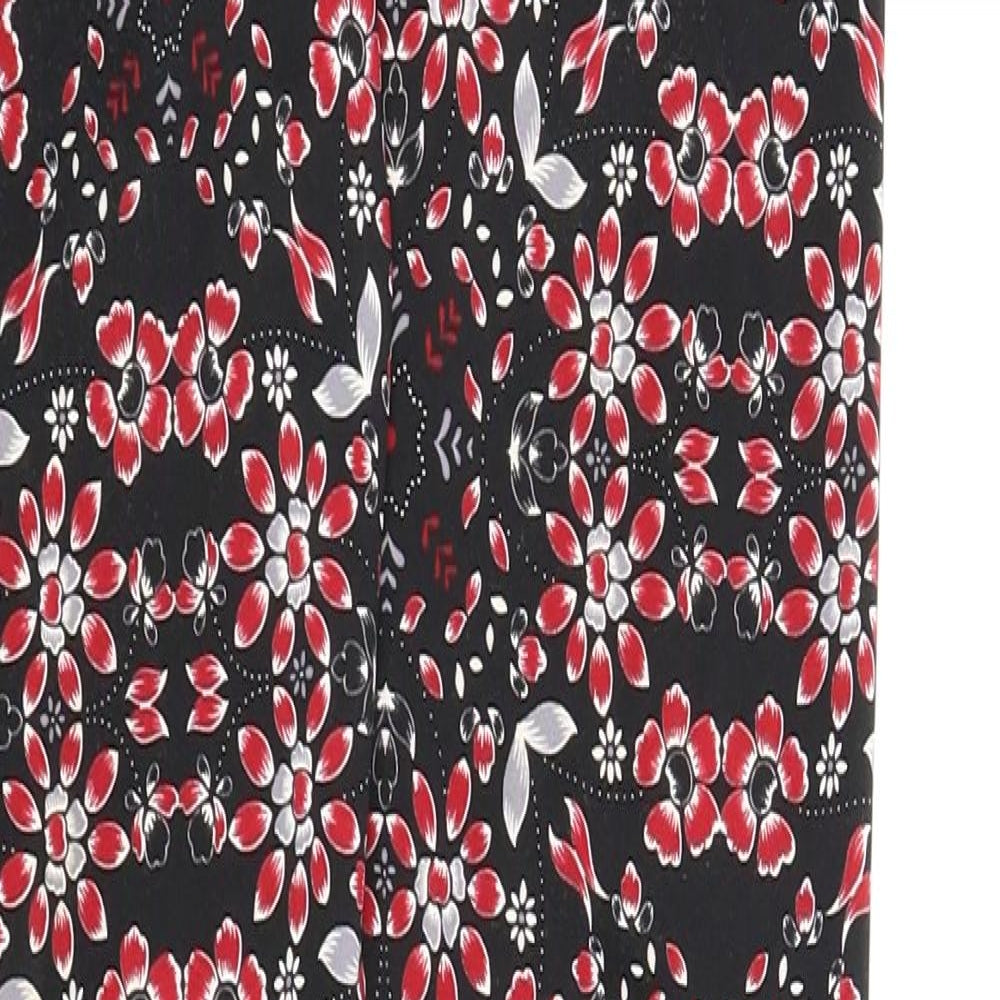 Bethany Mota Womens Black Floral  Carrot Leggings Size XS L28 in