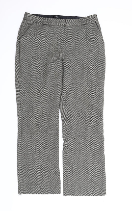 Papaya Womens Grey Striped  Trousers  Size 14 L30 in