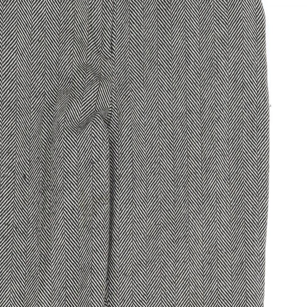 Papaya Womens Grey Striped  Trousers  Size 14 L30 in