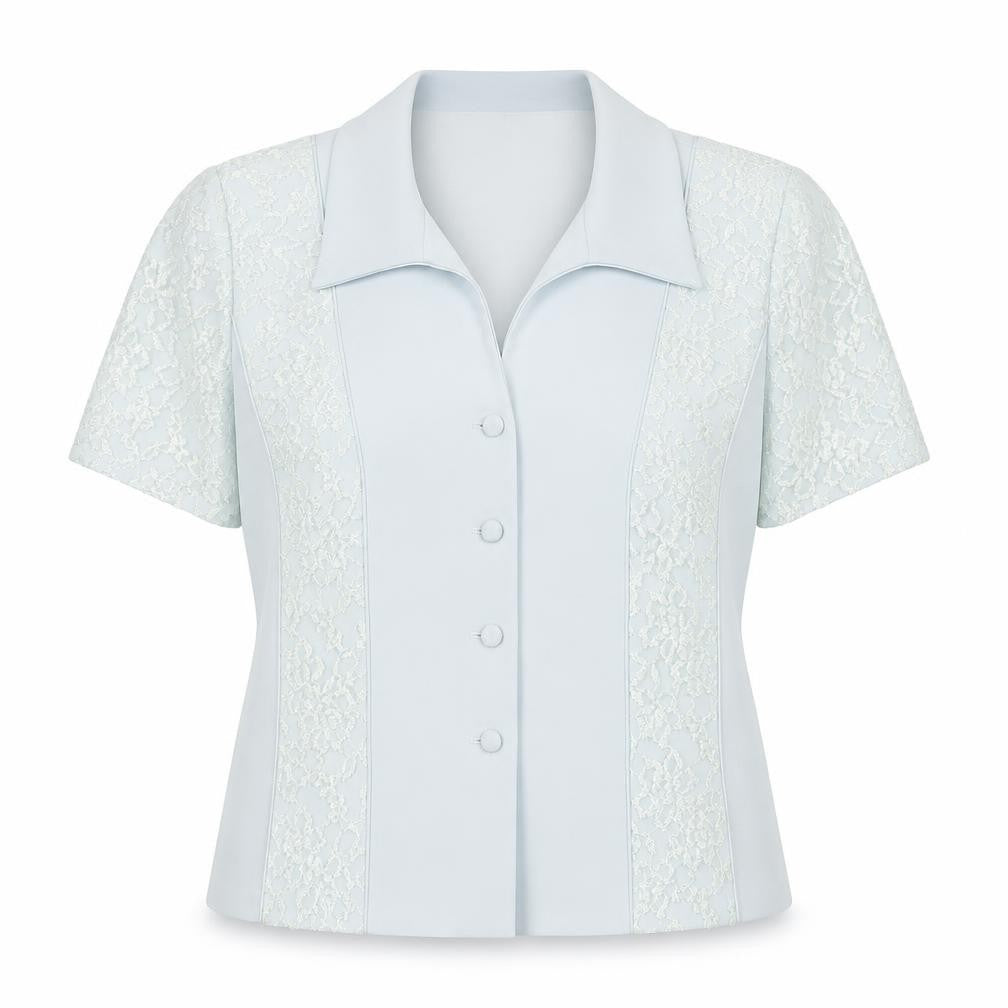 Condici Womens Green Floral  Basic Button-Up Size 14
