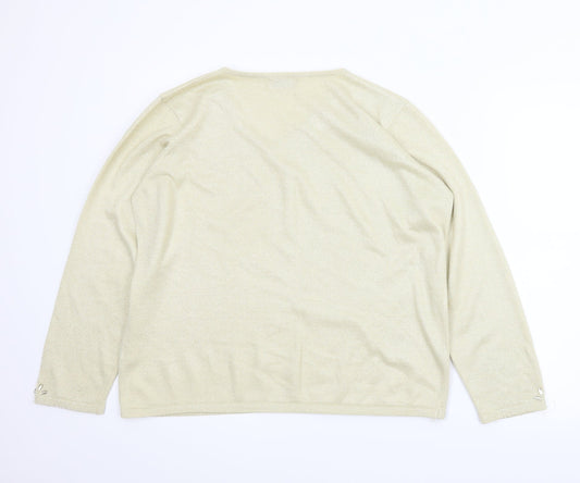 Le Bon Marché Womens Gold   Pullover Jumper Size L