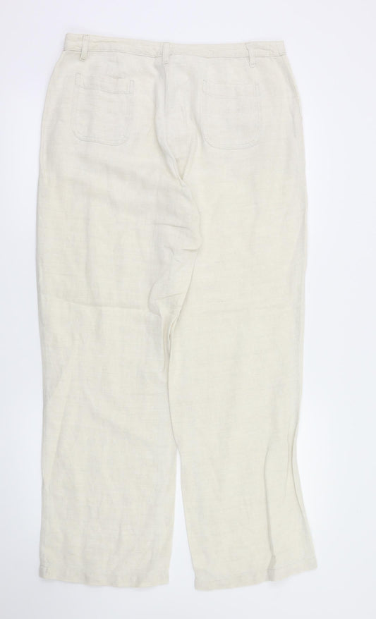 Etam Womens Ivory   Trousers  Size 16 L31 in