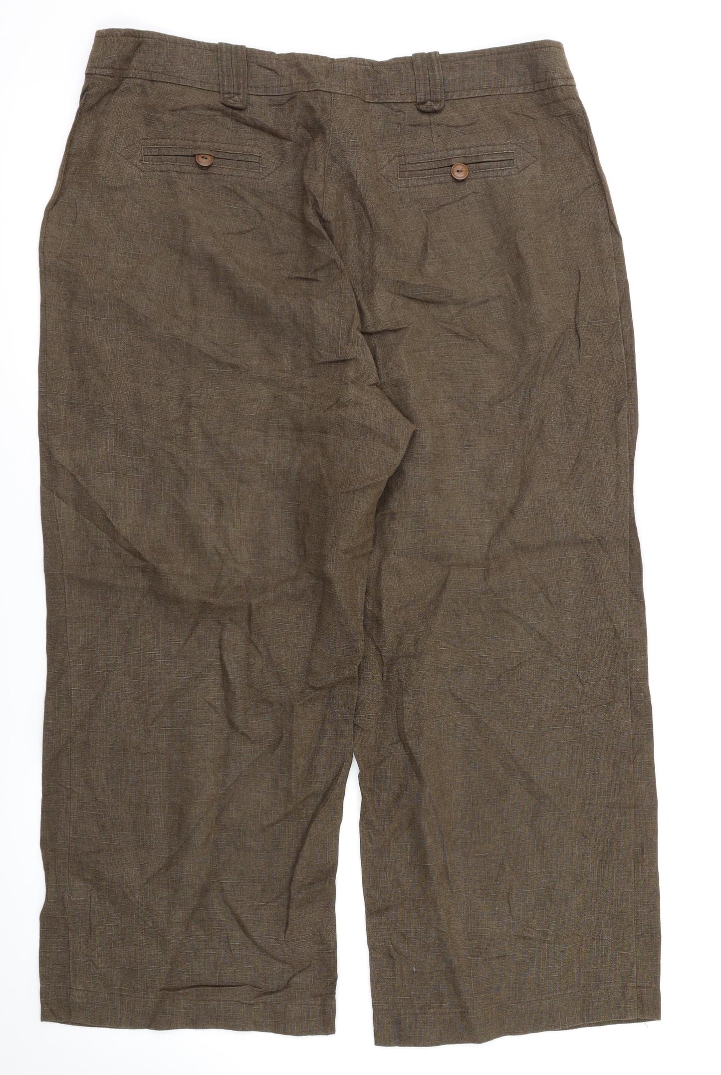 ST Womens Brown   Trousers  Size 42 L23 in