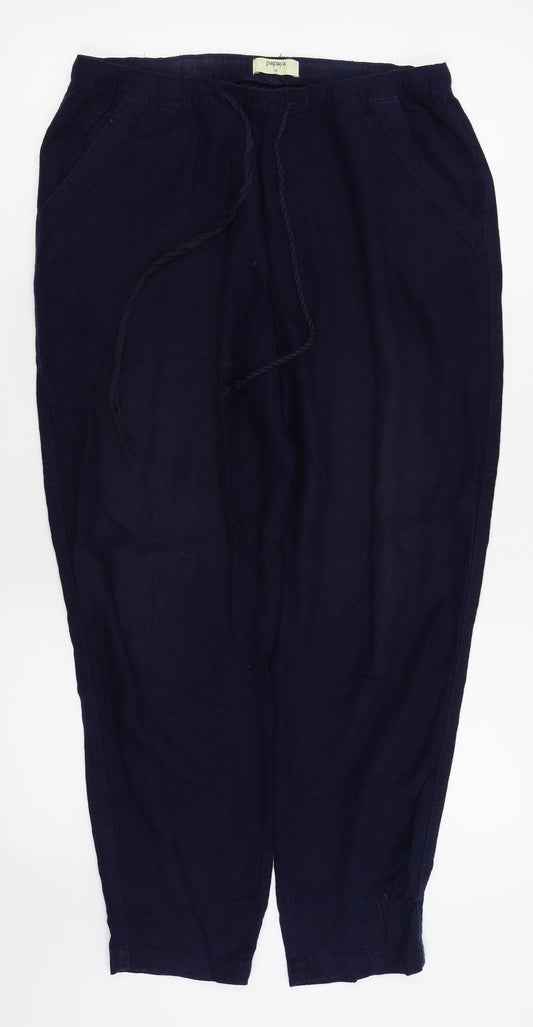 Papaya Womens Blue   Trousers  Size 10 L26 in
