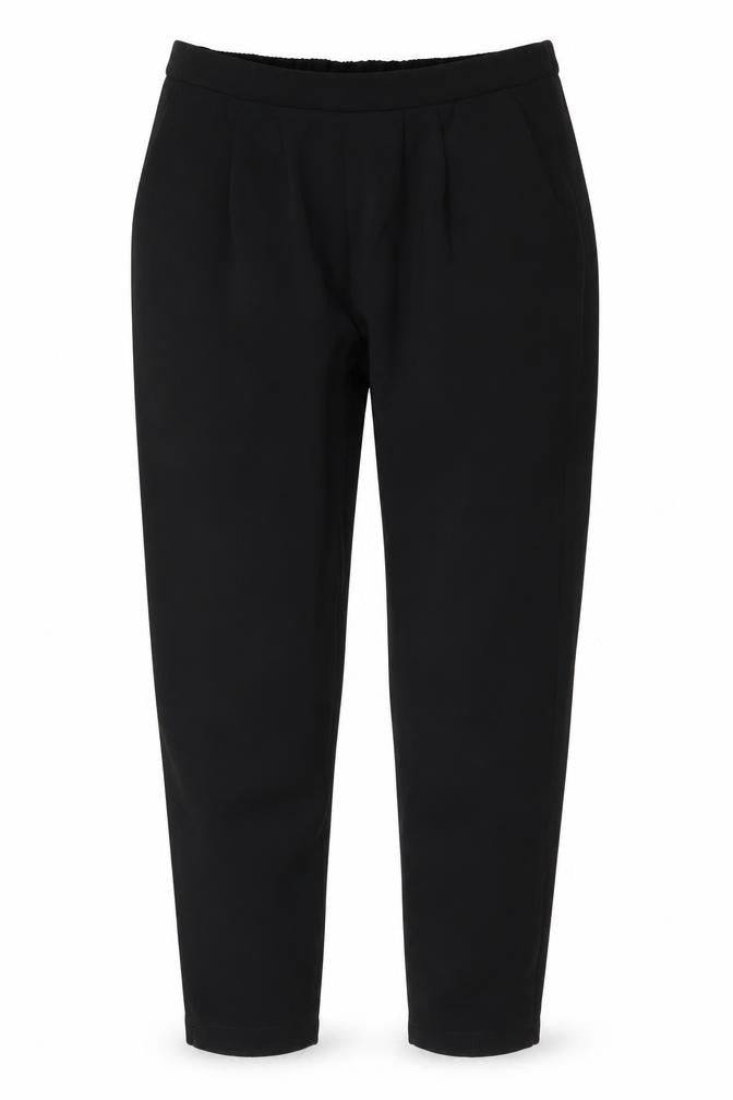 Front view of Debenhams women’s black trousers, size UK 10, 29-inch leg