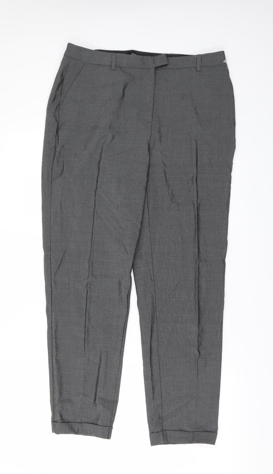 Papaya Womens Grey   Trousers  Size 12 L27 in