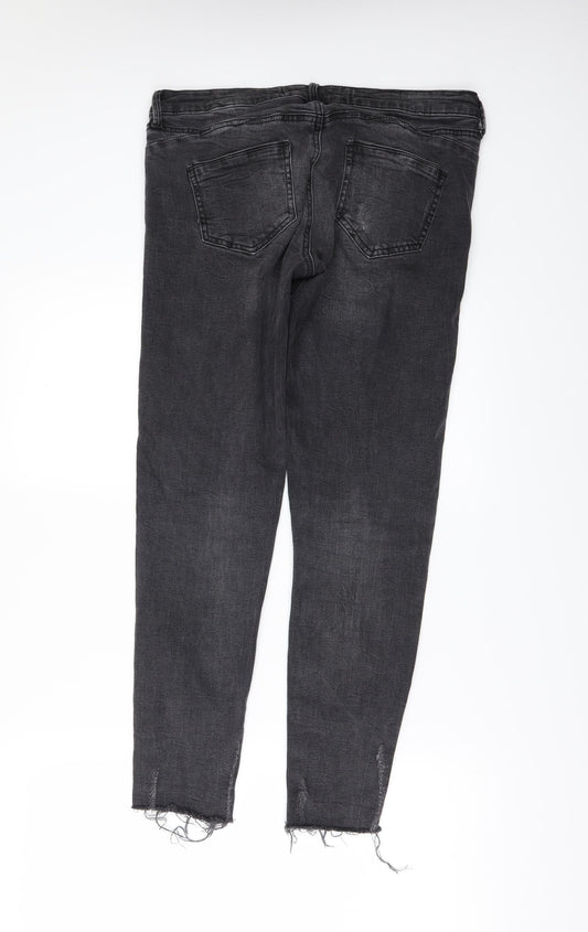 Denim & Co. Womens Black  Denim Skinny Jeans Size 12 L27 in
