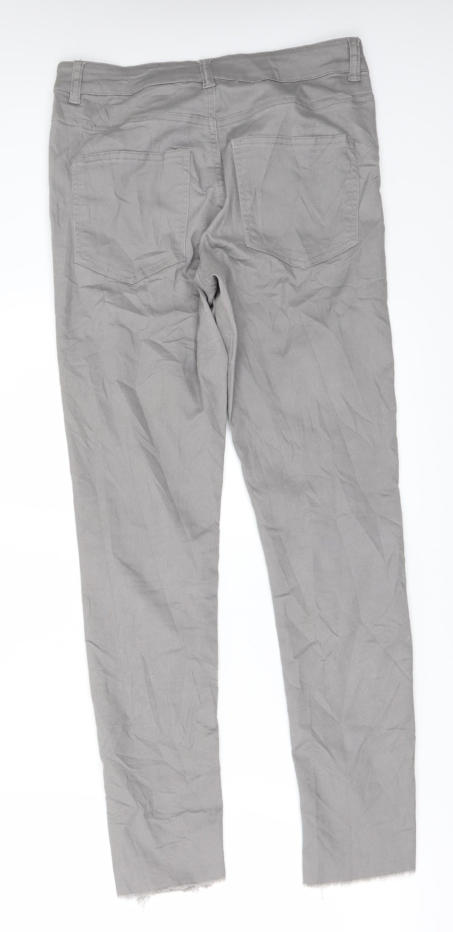 Bikbok Womens Grey  Denim Capri Jeans Size S L28 in