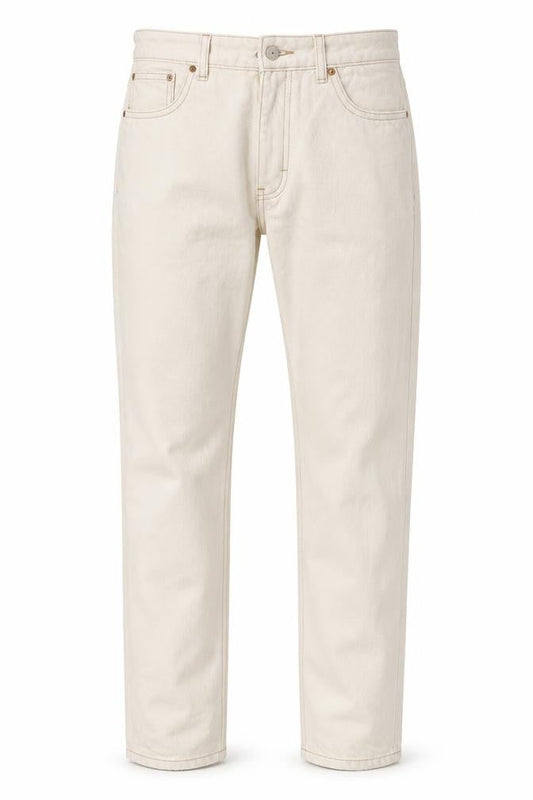 Topshop Mens Beige  Denim Straight Jeans Size 28 in L32 in