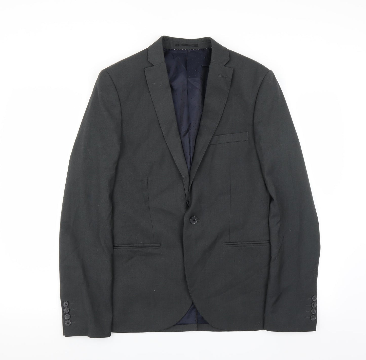 Topman Mens Grey   Jacket Suit Jacket Size 38
