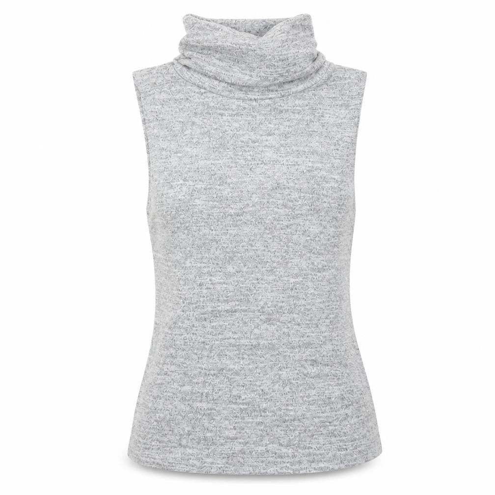 Front view of forcast women’s grey jumper, size UK 6
