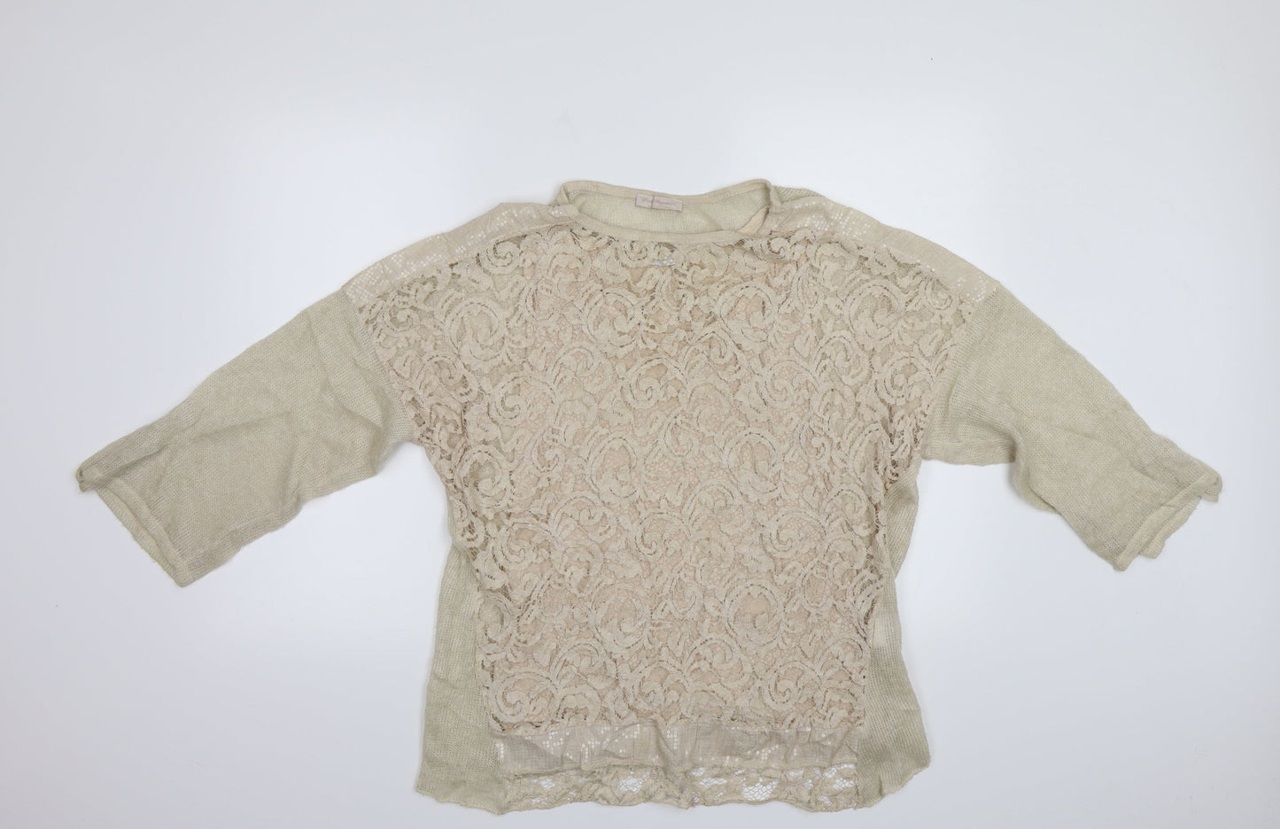 Dolce Ragazza Womens Ivory Paisley  Basic Blouse One Size